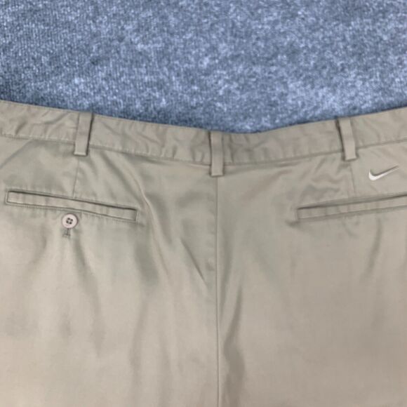 Nike Golf Shorts Mens 42 Straw Beige Flat Front Stretch Performance Chino - Picture 9 of 13